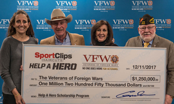 Sport Clips Donates $1.25 Million to the VFW