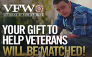 Your Gift to Veterans will be matched!